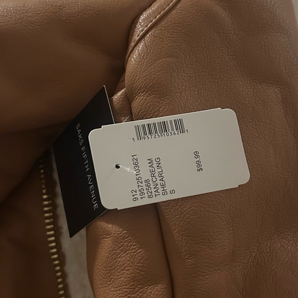 NWT Saks Fifth Avenue Faux Shearling Jacket - Picture 4 of 5
